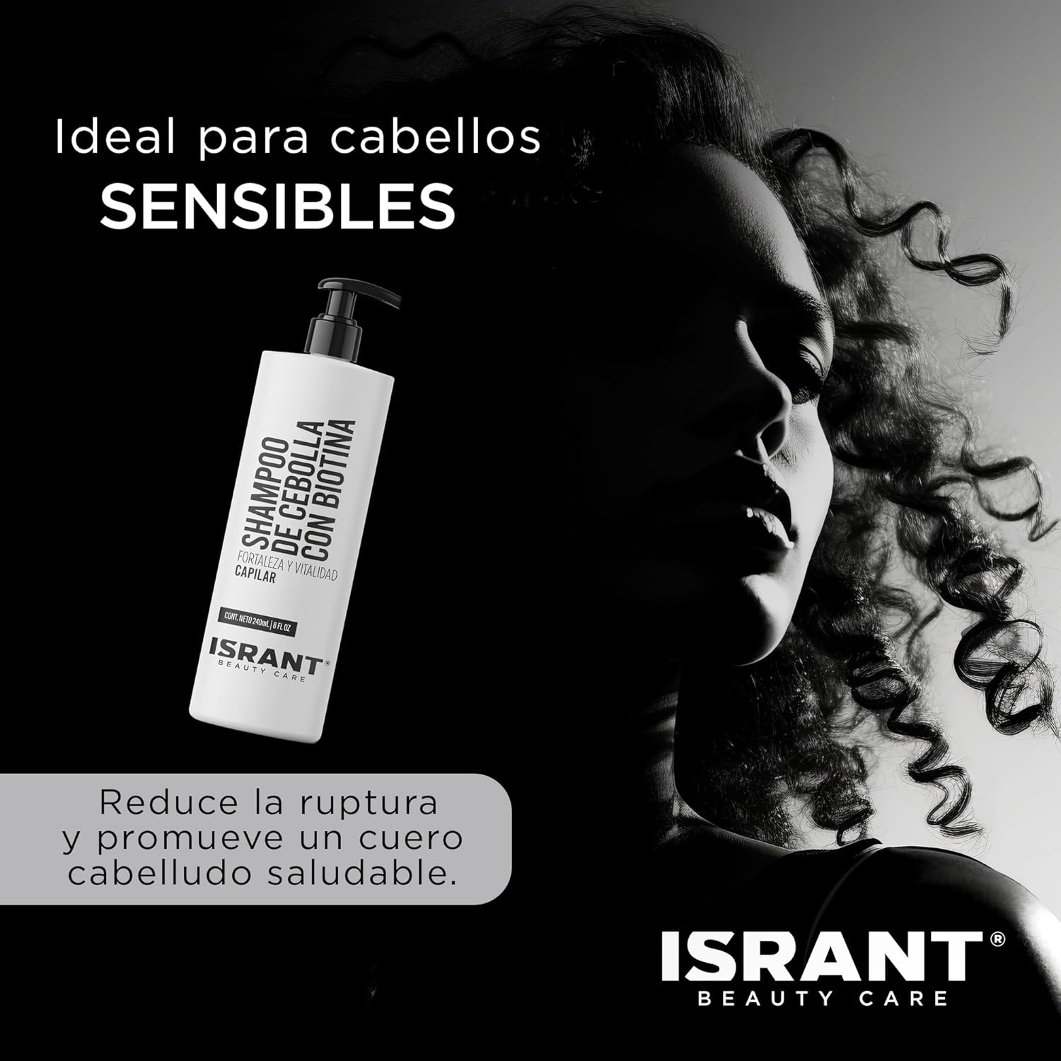 Shampoo de Cebolla con Biotina 4 en 1 ISRANT®