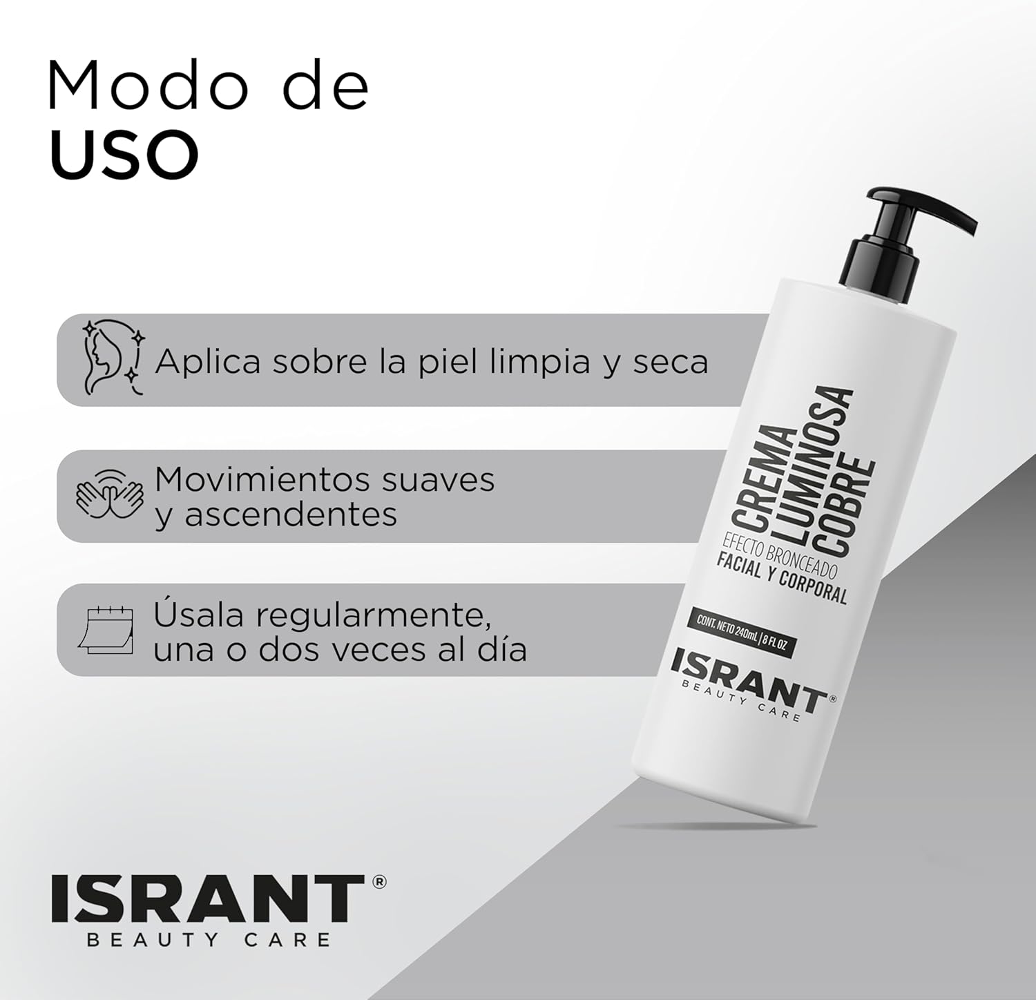 Crema Luminosa Cobre Efecto Bronceado ISRANT®