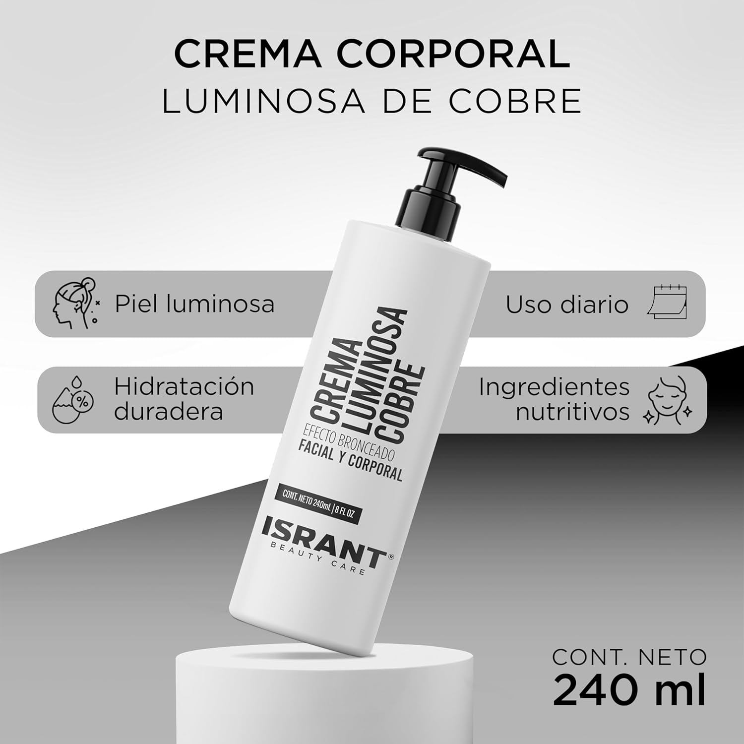 Crema Luminosa Cobre Efecto Bronceado ISRANT®